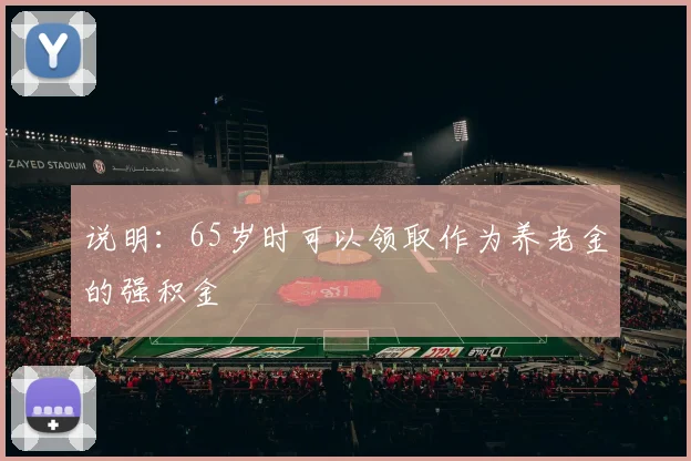 说明：65岁时可以领取作为养老金的强积金